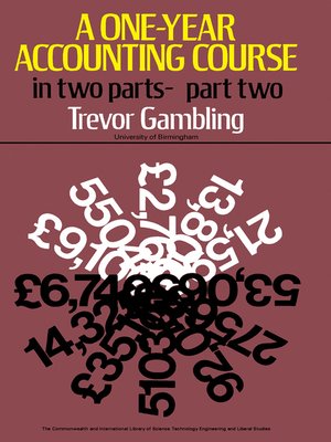 cover image of A One-Year Accounting Course, Part 2